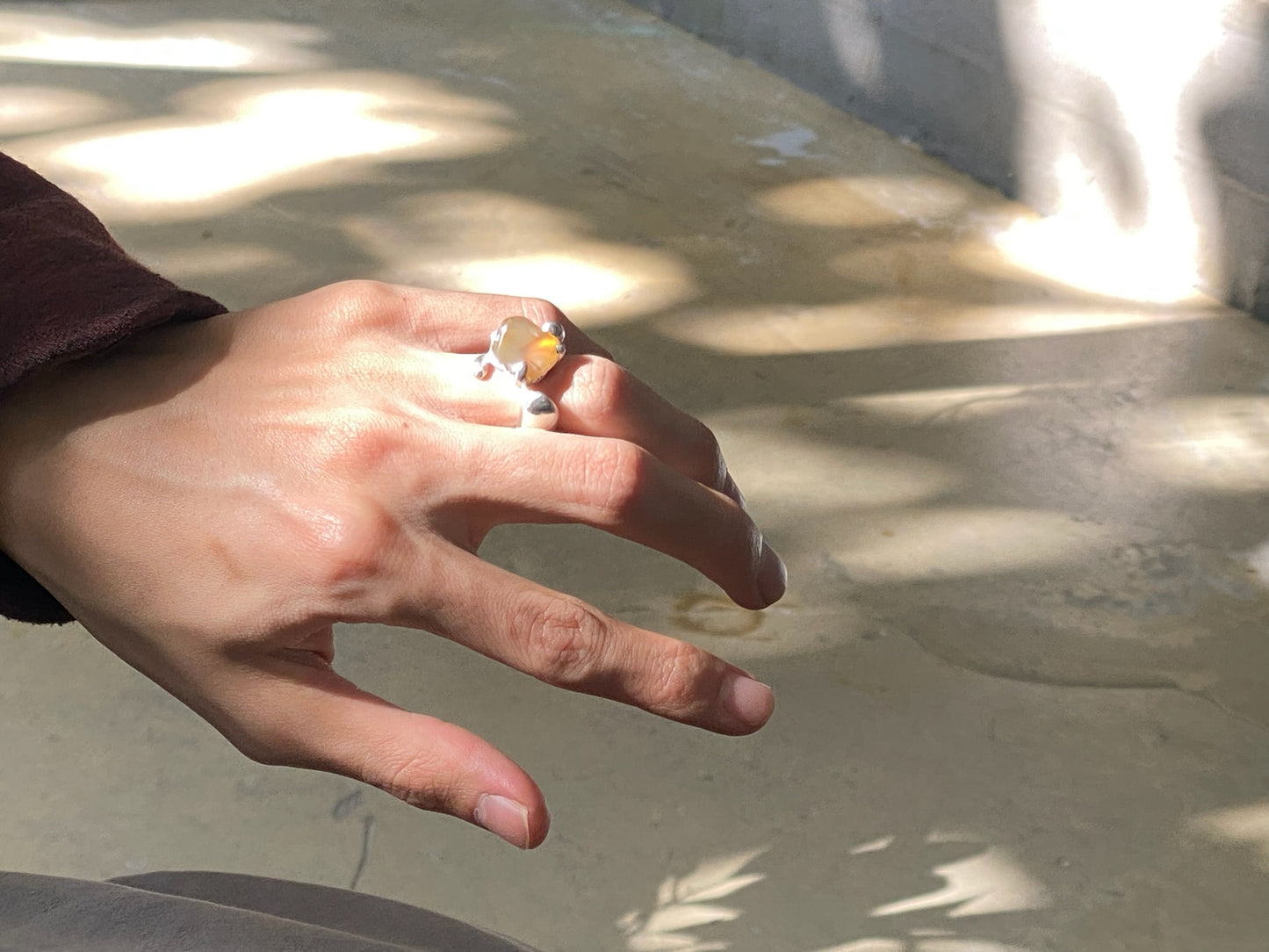 agate / Curve ring