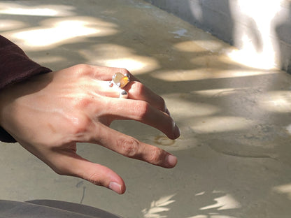 agate / Curve ring